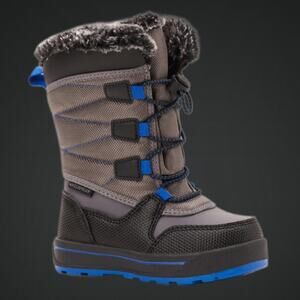 Toddler Boys Black Blue Water & Skid Resistant Temp Rated Winter Boots Size 7